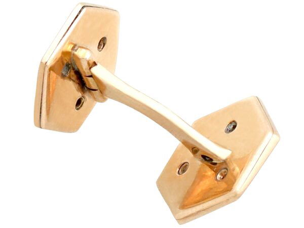 rose gold whale back cufflink