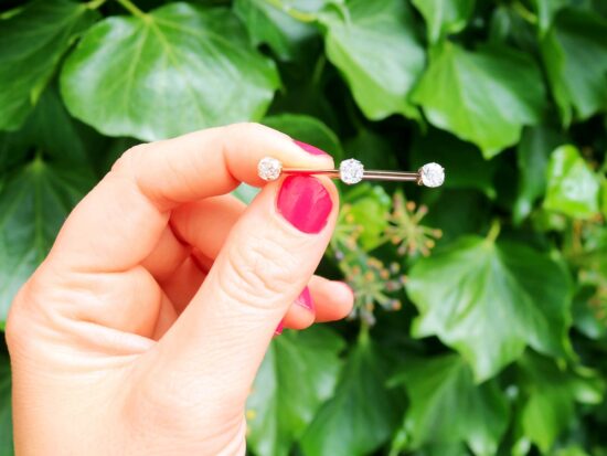 Antique Diamond Bar Brooch outside