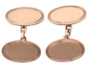 Antique 9 ct Rose Gold Cufflinks