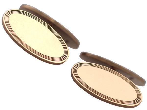 9 Carat Rose Gold Cufflinks
