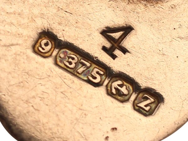 rose gold cufflink hallmarks