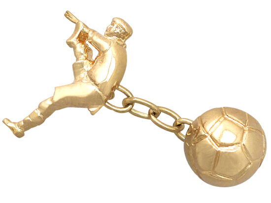 gold footballer cufflinks