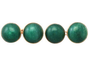 gold moss agate cufflinks