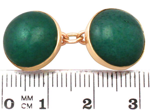 size of moss agate cufflink