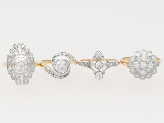 Diamond and Yellow Gold Ring Collection