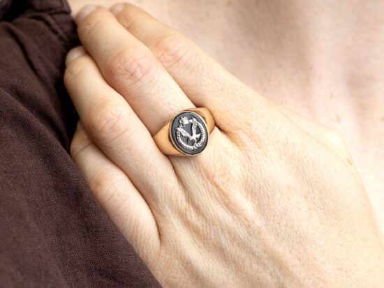 weariny onyx signet ring
