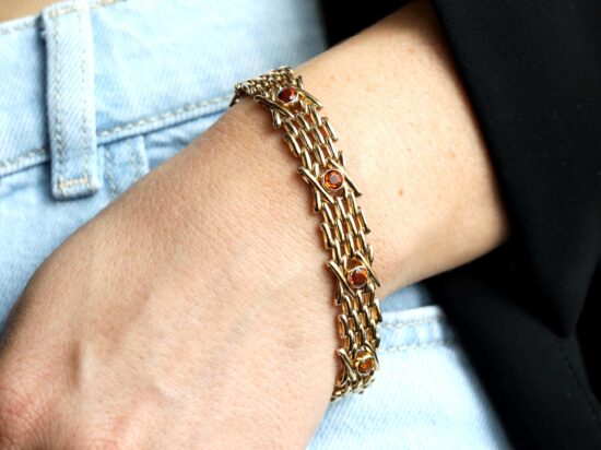 gold citrine bracelet