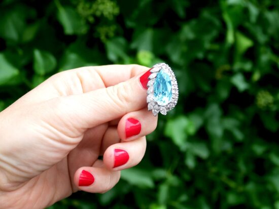 Aquamarine And Diamond Earrings Front