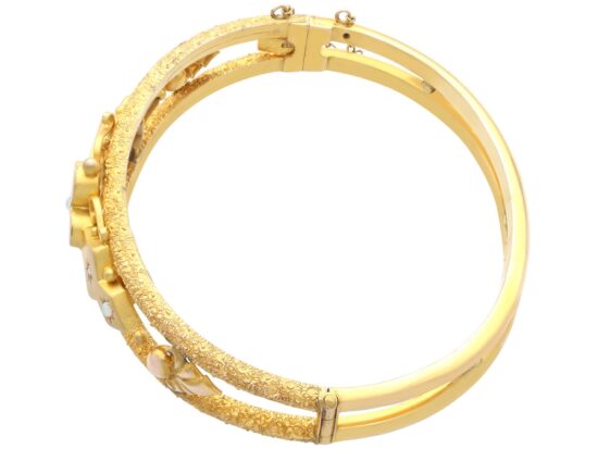 Victorian Gold Bangle Side View