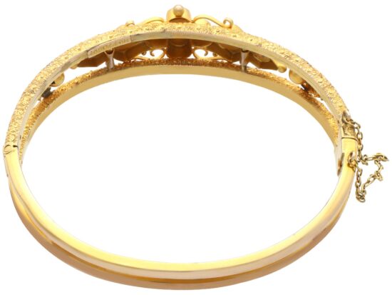 Opal Diamond Bangle Reverse View