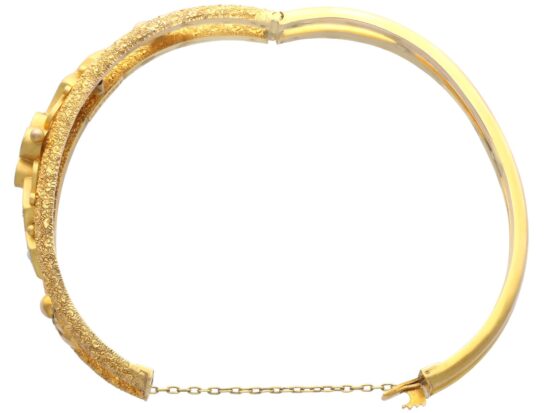 Opal Diamond Bangle Clasp Open
