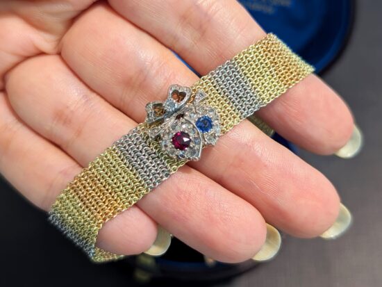 gold bracelet victorian with gems