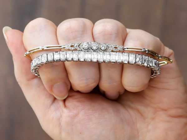 Gold and Diamond Bracelets 