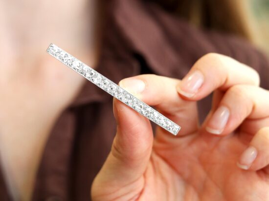 Old Cut Diamond Line Brooch