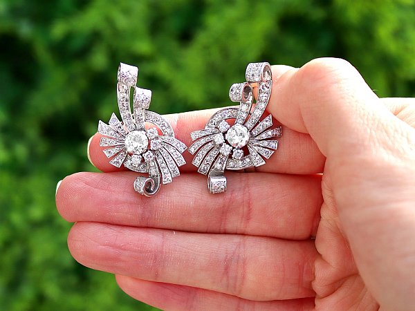 Art Deco Diamond Earrings 