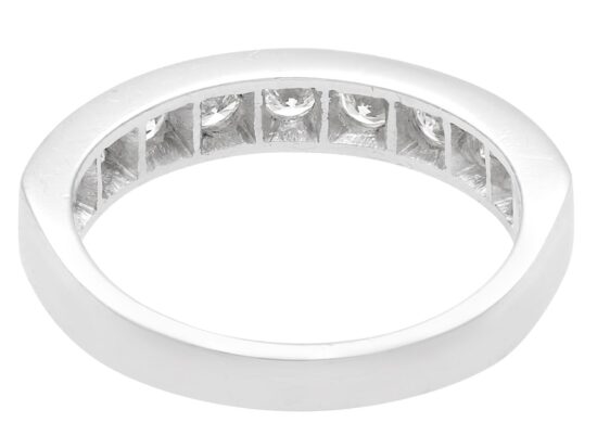 Vintage Diamond Half Eternity Ring back