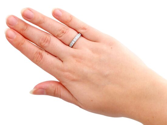 wearing Vintage Diamond Half Eternity Ring