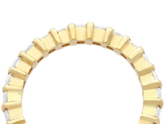 setting of Yellow Gold Full Diamond Eternity Ring