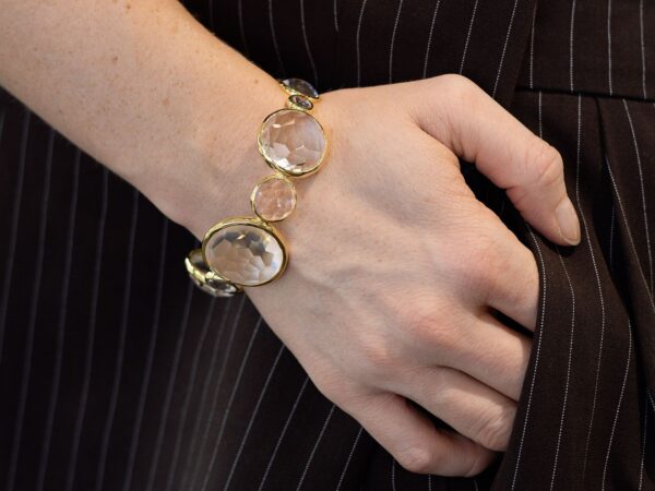 Ippolita Rock Crystal Gold Bangle On Wrist