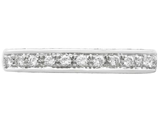 Unusual Half Eternity Ring in White Gold