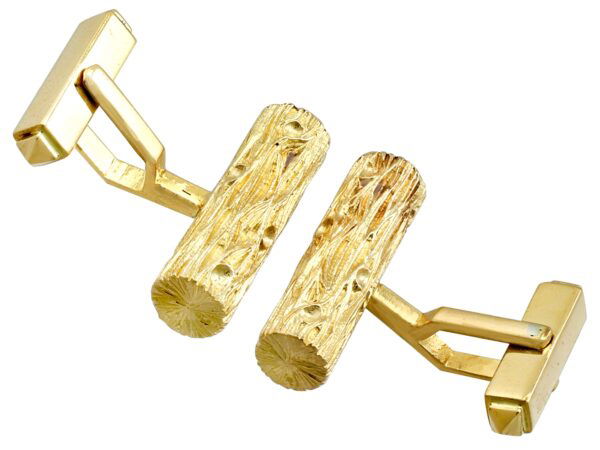 pair of vintage 18k gold cufflinks