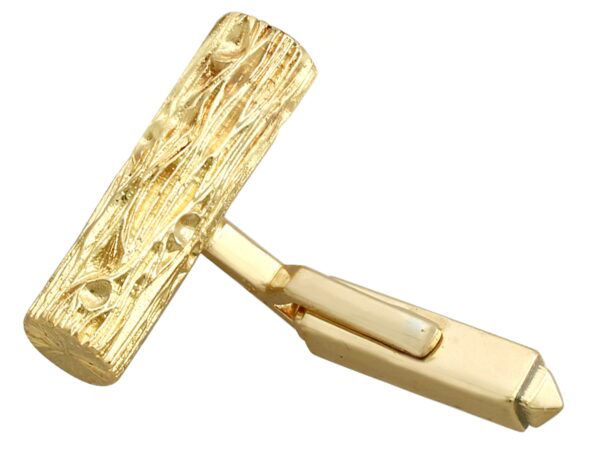 vintage yellow gold cufflink