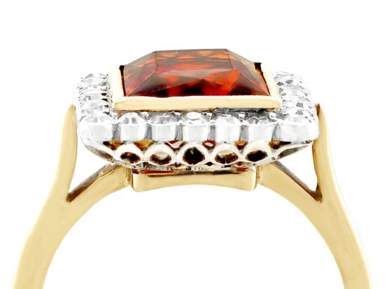 Nineteen Thirties Citrine Ring Detail