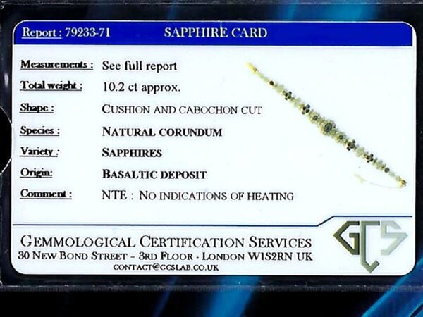 Certified Gemstone Bracelet Certificate
