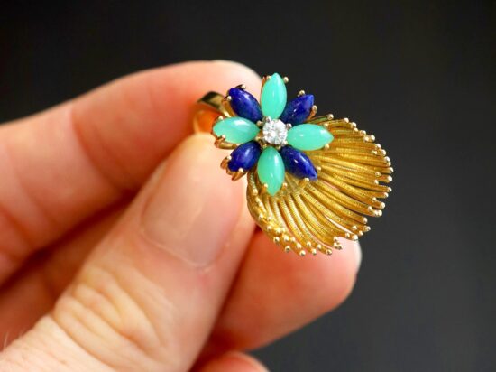 Chrysoprase and Sodalite Dress Ring