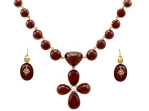 Regency Garnet and Diamond Jewellery Set