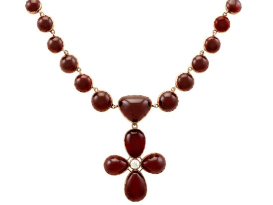 Regency Garnet Jewellery Set Front