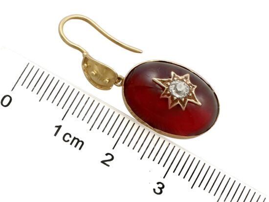 Garnet Earring Size Reference Image
