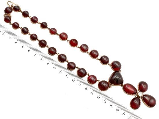 Garnet Pendant Size Reference Image