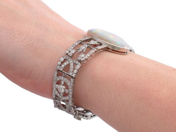Opal Diamond Bracelet Worn Shot