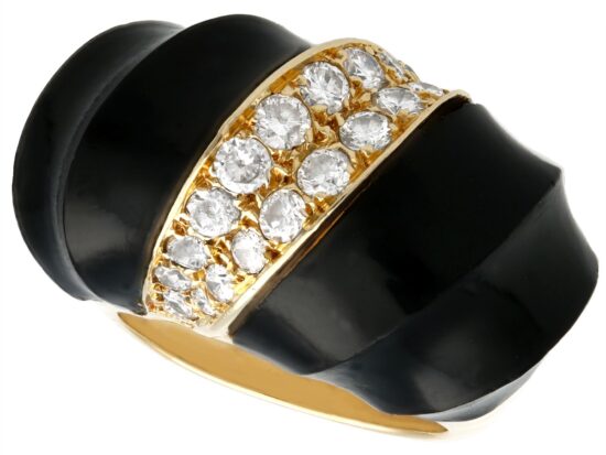 Vintage Onyx & Diamond Cocktail Ring