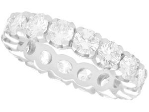 18ct white gold half eternity ring