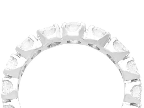 18ct white gold half eternity ring with diamonds