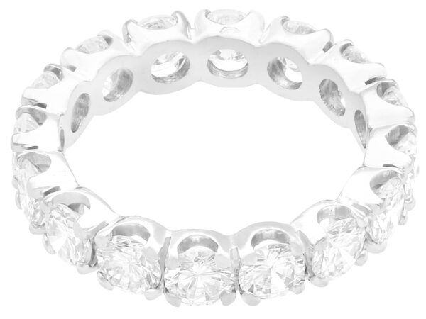 vintage 18ct white gold half eternity ring