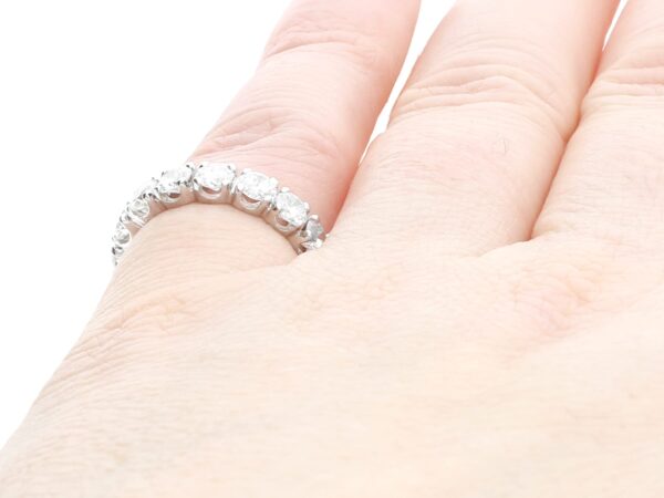 wearing 18ct white gold half eternity ring
