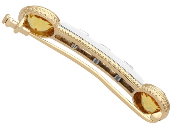 Antique Citrine Brooch in Gold