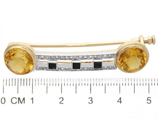 Antique Citrine Brooch in Gold size