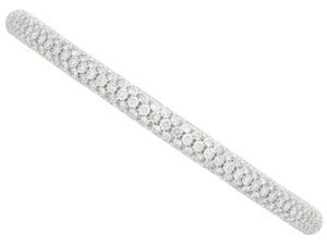 Diamond White Gold Bangle Front