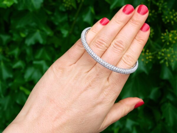 White Gold Diamond Bangle Outdoor