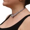 White Gold Necklace Worn