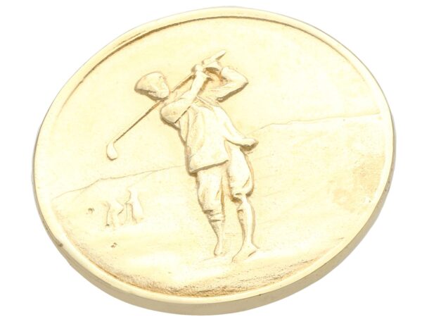 gold golf button