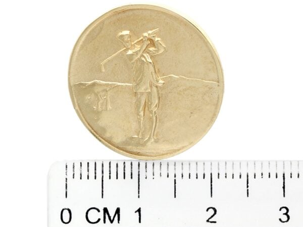 size of antique gold golf button
