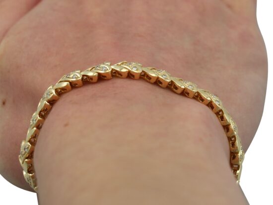 Diamond Bracelet Worn Close-Up