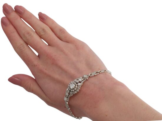 Diamond White Gold Bracelet On Wrist