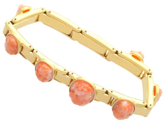 Antique Gold Hardstone Bracelet Front