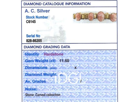 Antique Hardstone Bracelet Certificate